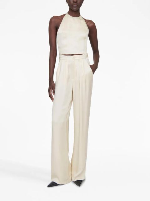 ANINE BING Leslie silk halterneck top - Neutrals - zdjęcie produktu nr 2