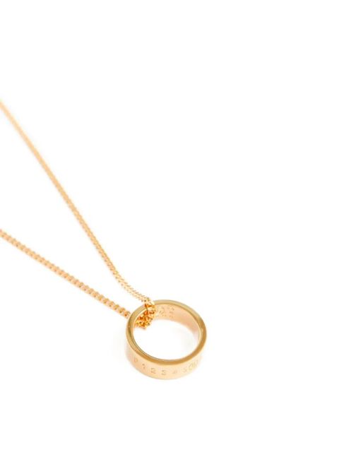 MM6 Maison Margiela logo ring pendant necklace - Gold