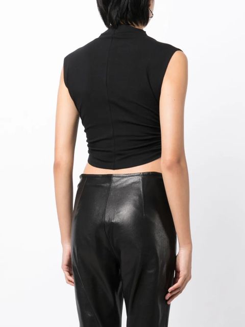 Reformation Lindy stretch-cotton top - Black - zdjęcie produktu nr 2