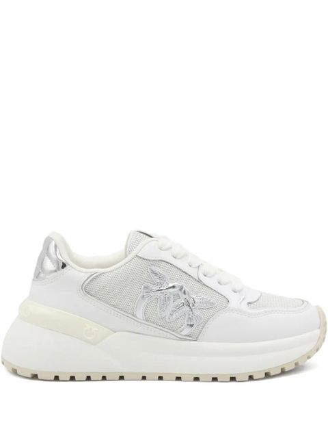 PINKO Love Birds-embellished platform sneakers - White - zdjęcie produktu nr 1
