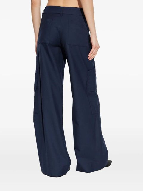 Off-White patch-pocket wide-leg trousers - Blue