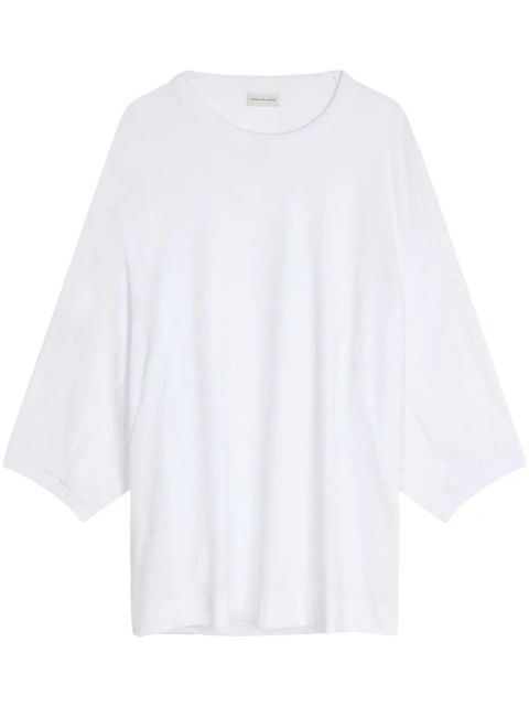 DRIES VAN NOTEN balloon-sleeve T-shirt - White - zdjęcie produktu nr 1