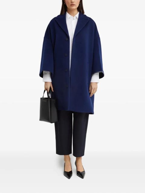 Marni embroidered coat - Blue