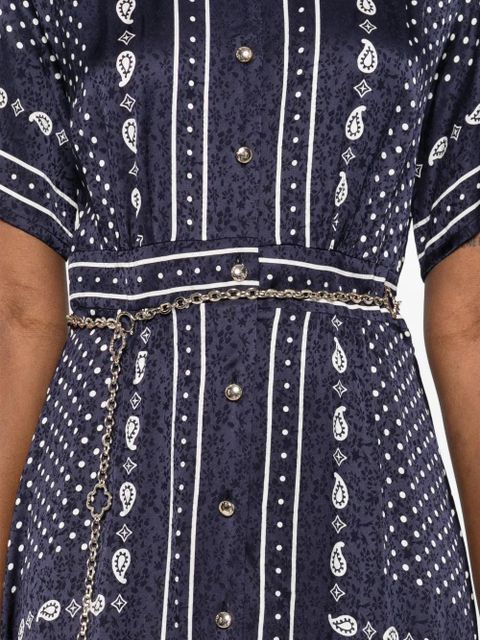 Maje bandana-print midi dress - Blue