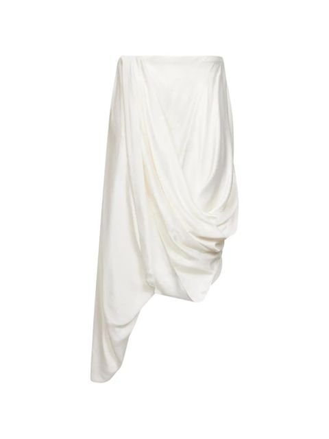 Maison Margiela asymmetric midi skirt - White - zdjęcie produktu nr 1