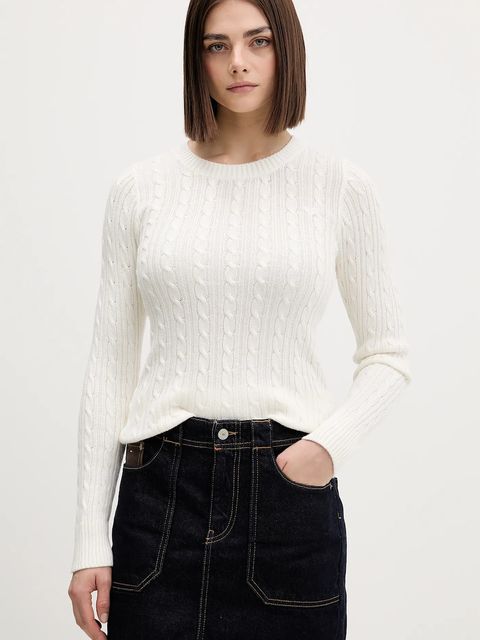 Hollister Co. sweter damski kolor beżowy lekki KI350-5305-101 - zdjęcie produktu nr 1