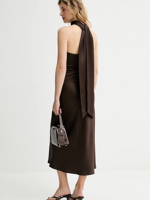 Answear.LAB top i spódnica damski kolor brązowy