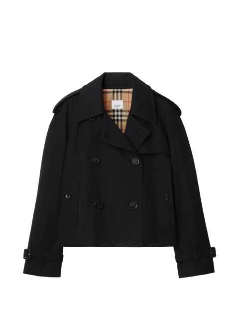 Burberry cropped gabardine Mayfair trench jacket - Black - zdjęcie produktu nr 1