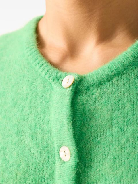 American Vintage round-neck buttoned cardigan - Green