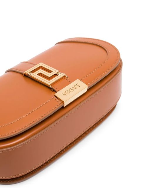 Versace Mini Greca Goddess leather shoulder bag - Brown