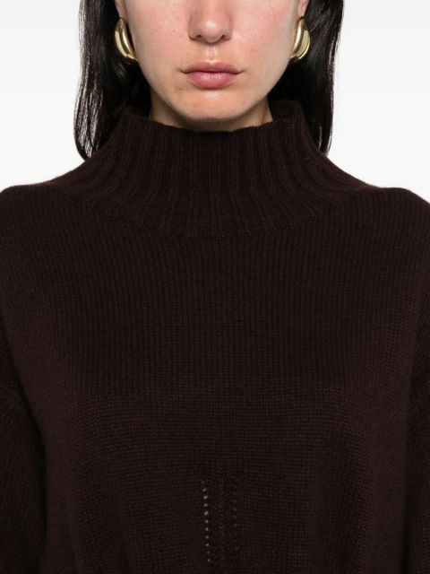 TOM FORD high-neck ribbed jumper - Brown