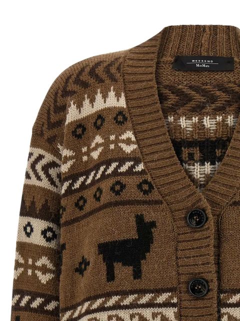 Weekend Max Mara Ovatta jacquard cardigan - Brown