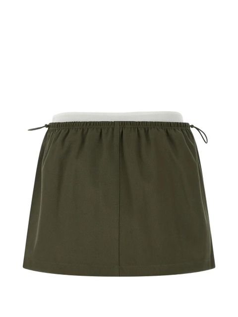 Alexander Wang double-layer elastic-waistband skirt - Green - zdjęcie produktu nr 2