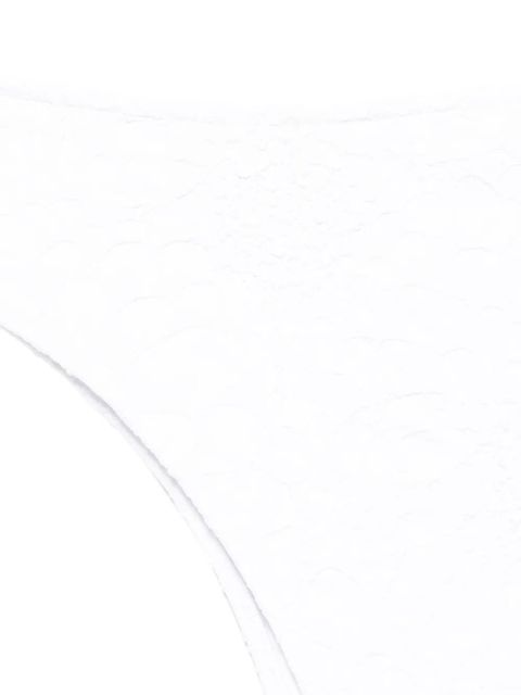 FARM Rio floral-embroidered bikini bottom - White