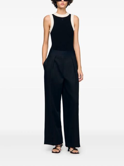 SANDRO two-tone knit body - Black