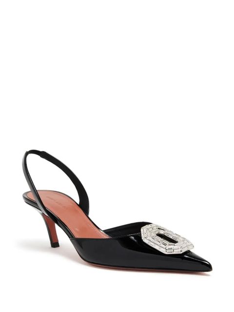 Amina Muaddi Camelia 60mm crystal-buckle pumps - Black