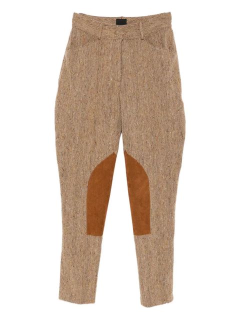 Anna Sui chevron trousers - Brown