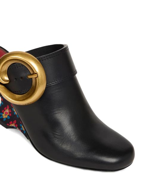 ETRO paisley buckle wedge mules - Black