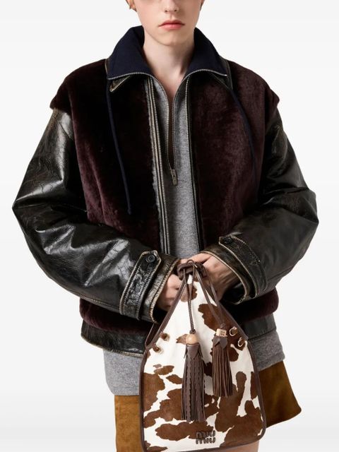 Miu Miu animal-print tote bag - White - zdjęcie produktu nr 1