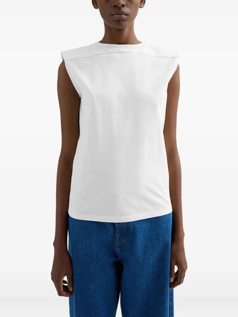 Jil Sander cotton jersey sleeveless top - White - zdjęcie produktu nr 2