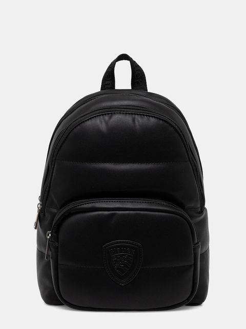 Blauer plecak damski kolor czarny mały gładki POLLY02 - zdjęcie produktu nr 1