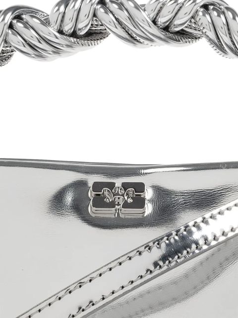 GANNI twisted-handle tote bag - Silver