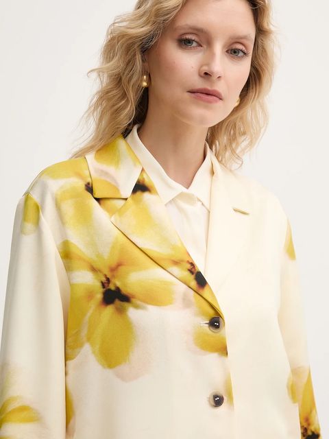 MAX&Co. marynarka kolor żółty jednorzędowa wzorzysta 2526046051200