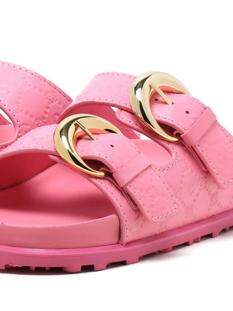 Marine Serre embossed leather sandals - Pink - zdjęcie produktu nr 2
