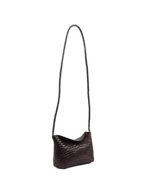 DRAGON DIFFUSION Corsina diagonal weave shoulder bag - Brown
