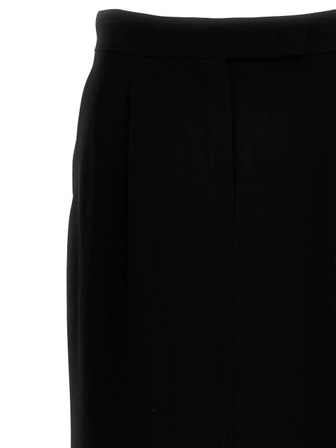Max Mara pleated back-split midi skirt - Black