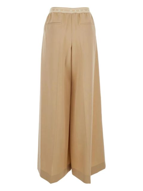 Marni logo-waistband trousers - Neutrals - zdjęcie produktu nr 2