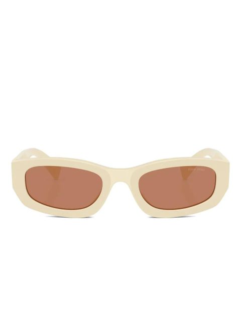 Miu Miu Eyewear geometric-frame sunglasses - Neutrals - zdjęcie produktu nr 1