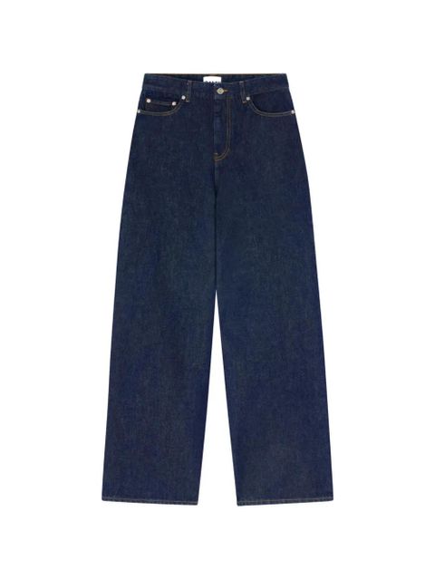 GANNI Lari logo-patch jeans - Blue - zdjęcie produktu nr 1