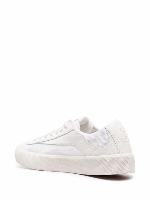 BY FAR Rodina grained low sneakers - White