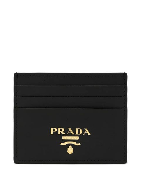 Prada logo-plaque card holder - Black - zdjęcie produktu nr 1