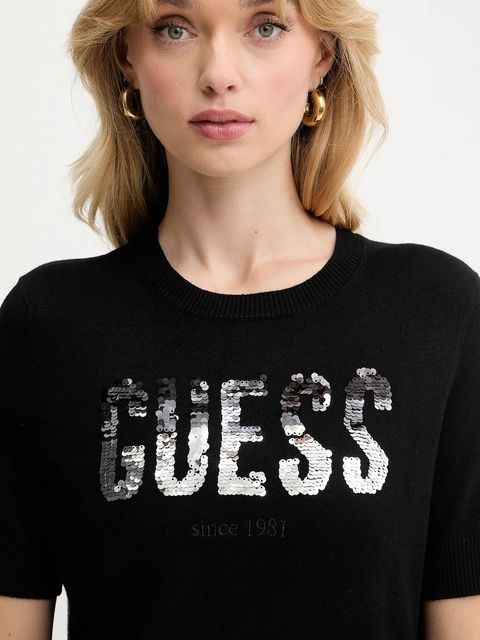 Guess t-shirt LAYLA damski kolor czarny W5YR25 Z2NQ2