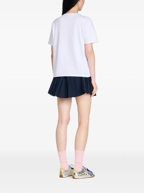 SANDRO horse-embroidery T-shirt - White