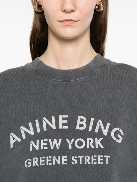 ANINE BING logo-print sweater - Grey