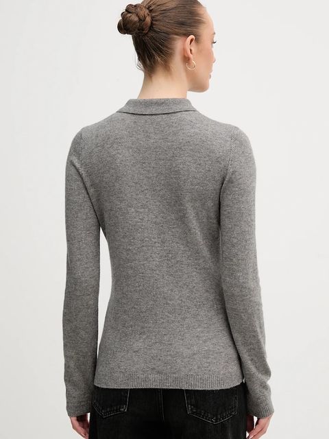 United Colors of Benetton sweter z dodatkiem wełny damski kolor szary lekki 102HD301H