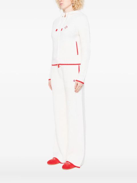 Casablanca waffle zip-up hoodie - Neutrals