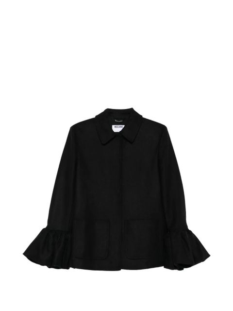 Moschino ruffle-sleeve coat - Black - zdjęcie produktu nr 1