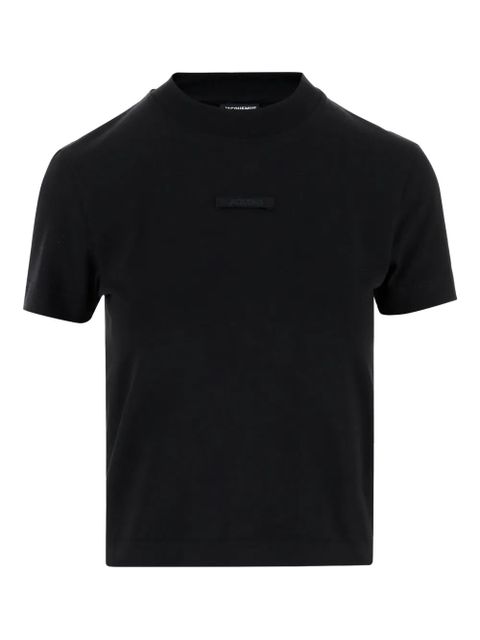 Jacquemus The Gros Grain logo-detail crewneck t-shirt - Black - zdjęcie produktu nr 1
