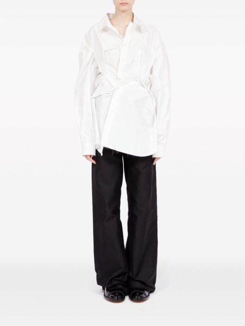 Maison Margiela asymmetric gathered shirt - White - zdjęcie produktu nr 2