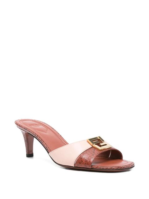 FENDI 65mm FFold heeled sandals - Brown - zdjęcie produktu nr 2