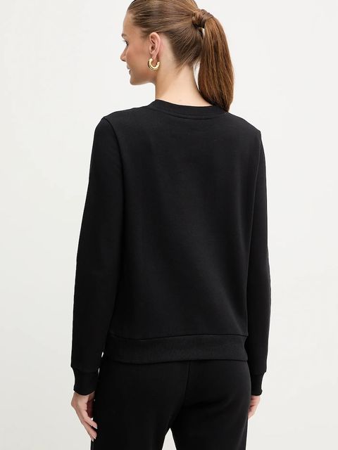 Armani Exchange bluza bawełniana damska kolor czarny gładka XW000985 AF14284