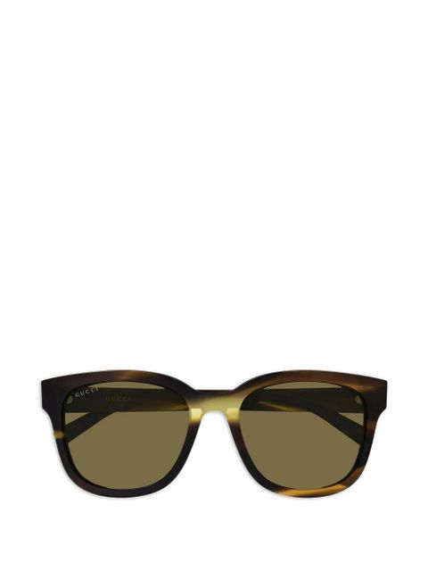 Gucci Eyewear logo-detail sunglasses - Brown - zdjęcie produktu nr 1