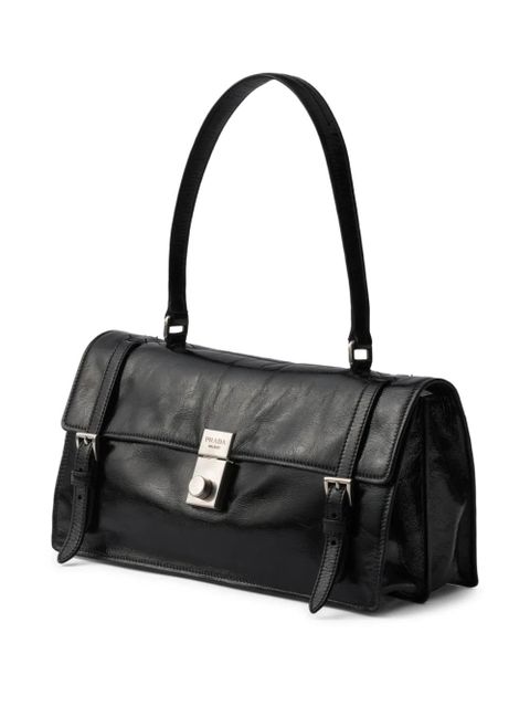 Prada medium leather shoulder bag - Black