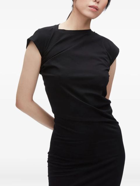 3.1 Phillip Lim draped cap-sleeve dress - Black