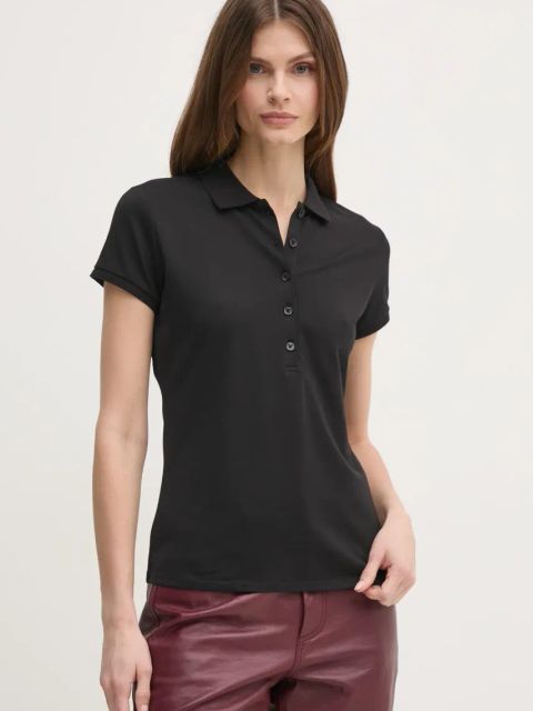Guess polo LIZA damski kolor czarny W4GP61 KARS0