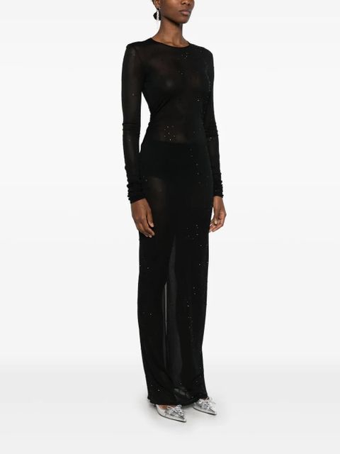 Blumarine sheer maxi dress - Black - zdjęcie produktu nr 2